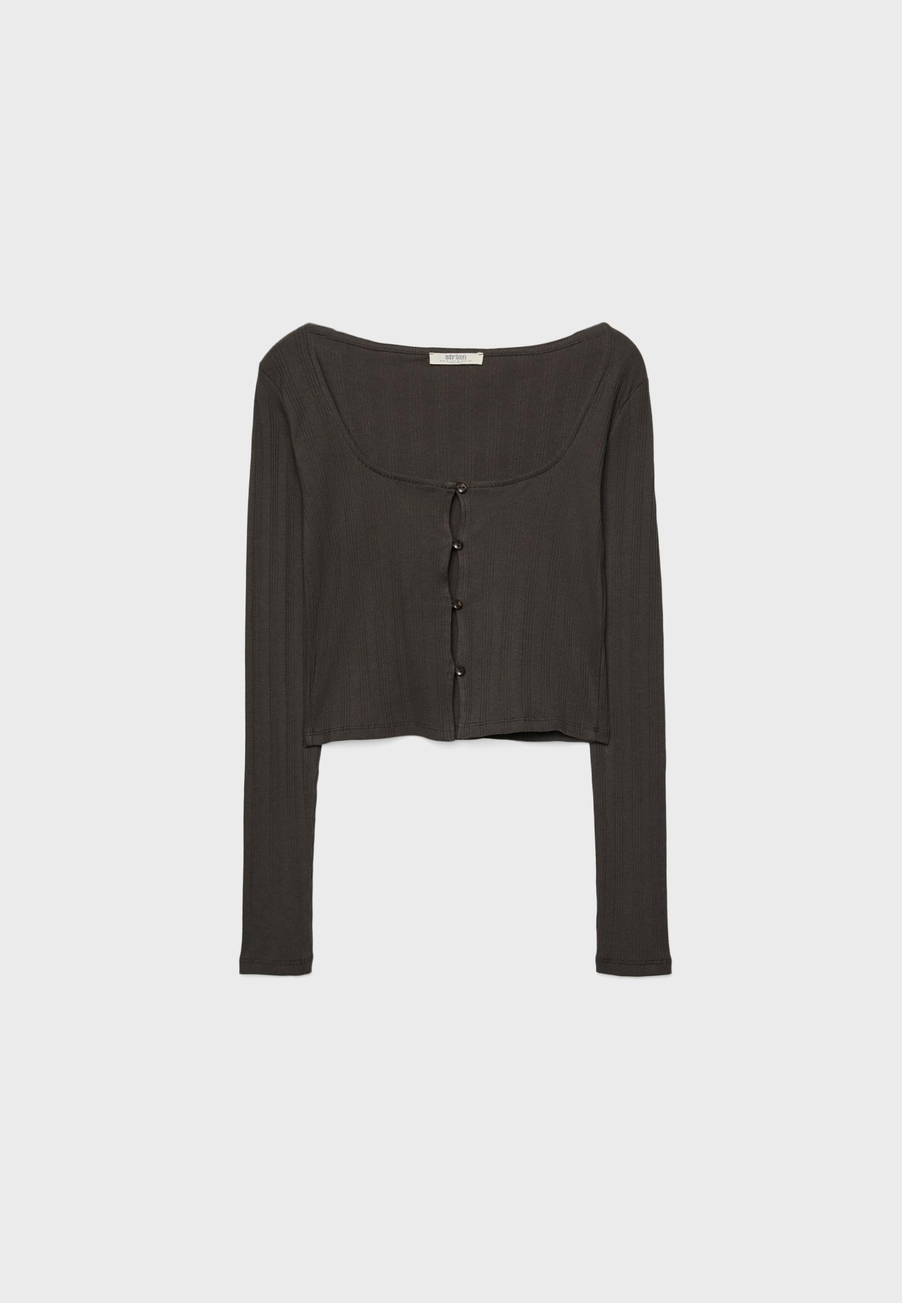 売れ筋商品|||サムス サムス Tシャツ レディース トップス ESTER  - Long sleeved top - black Women's long sleeve T-shirts | Stradivarius Worldwide