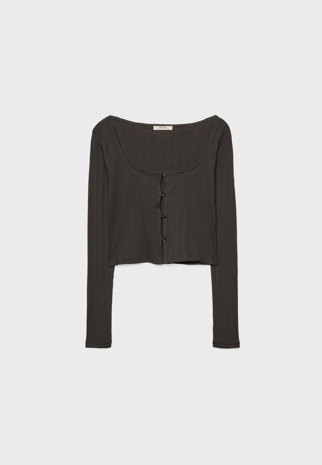 Camiseta rib botones