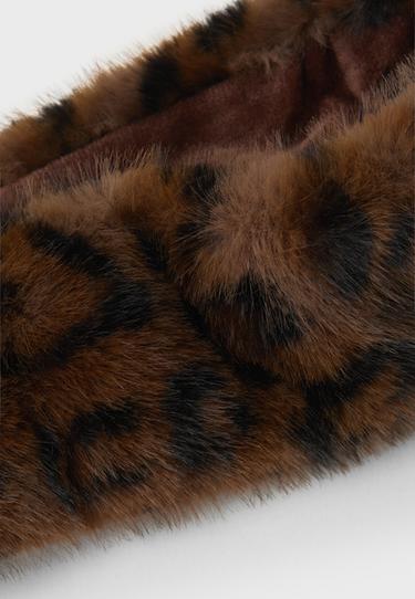 Faux fur headband — Brown 5