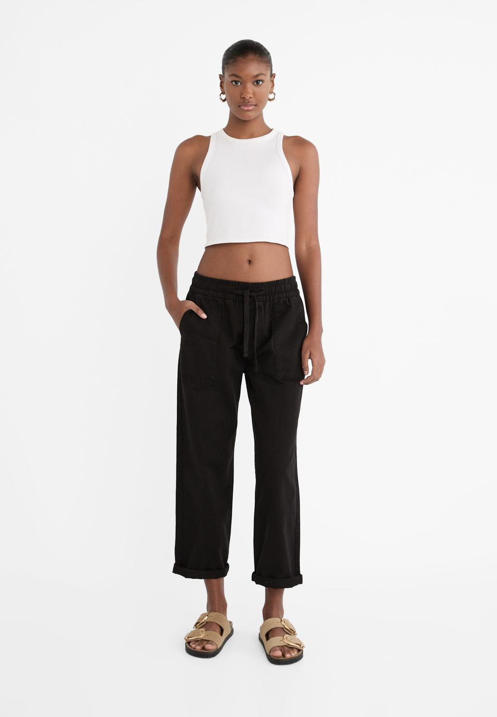 Pantalon fluide sergé