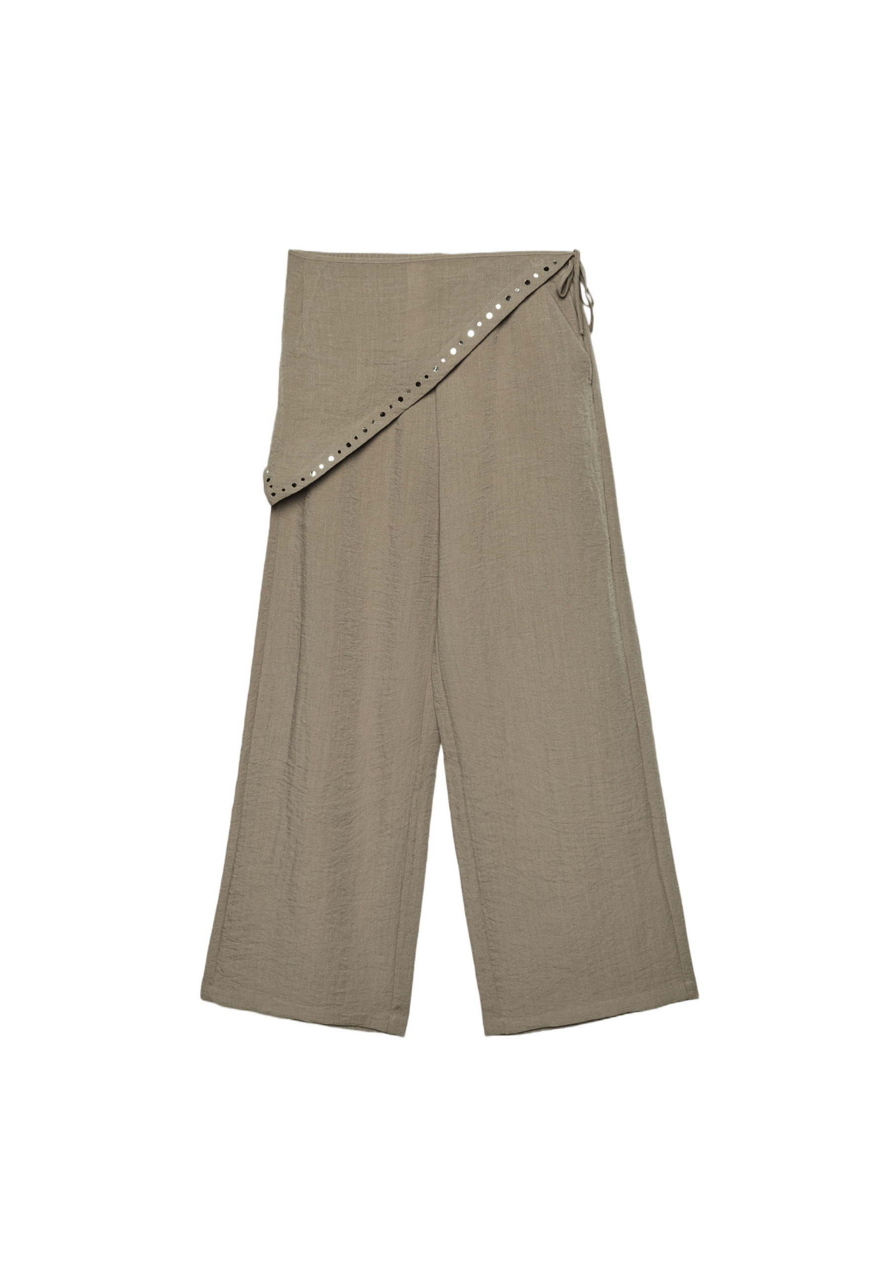 Flowing scarf trousers — Stone