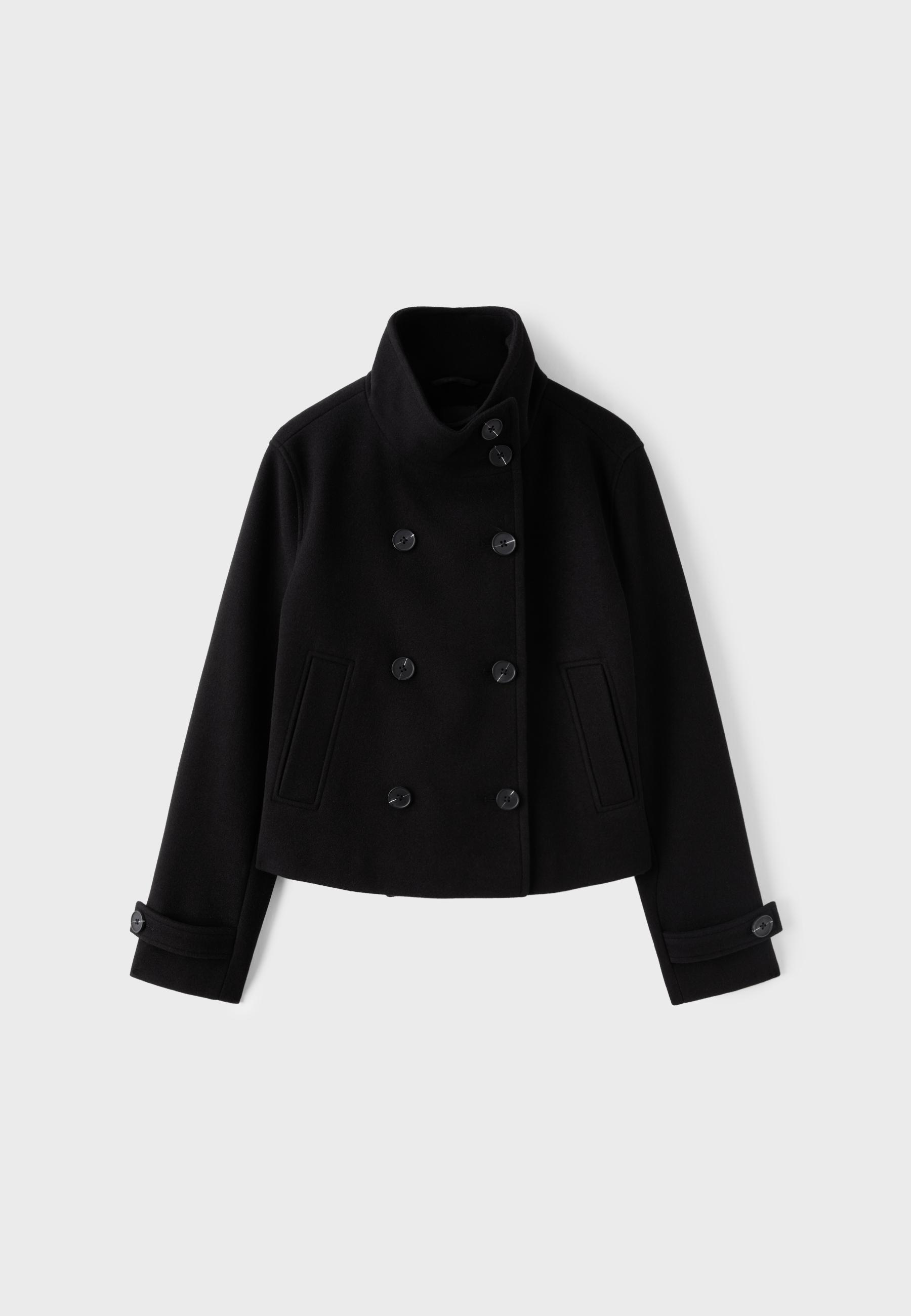 Wool-blend high neck jacket - Women's fashion | Stradivarius