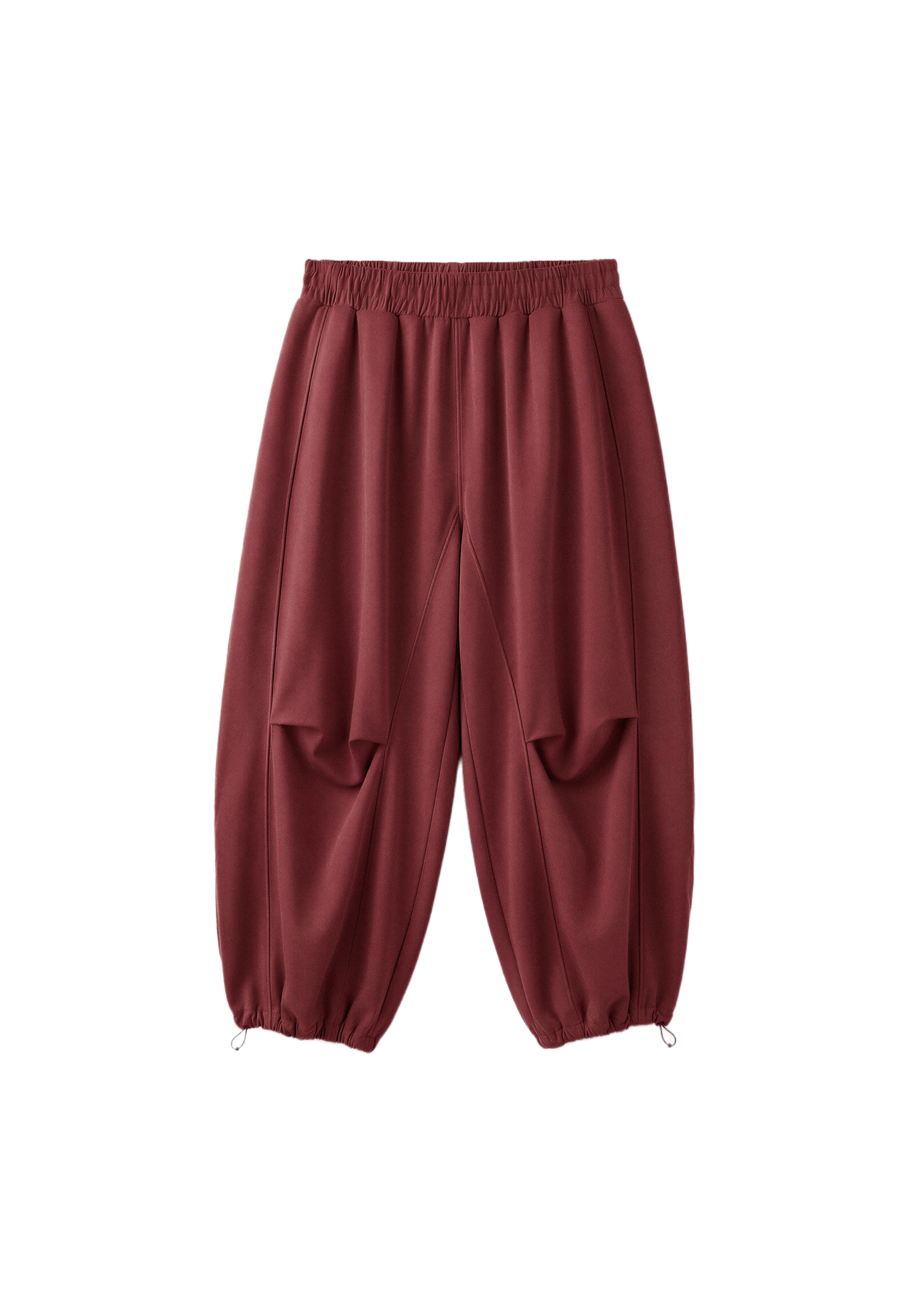Balloon jogger trousers with toggles — Dark red