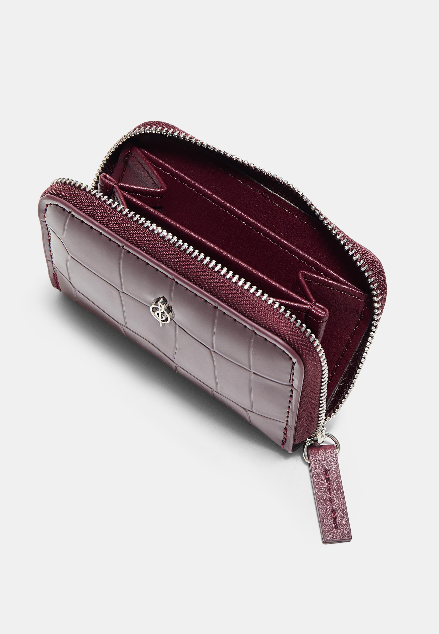 Zipped purse — Burgundy