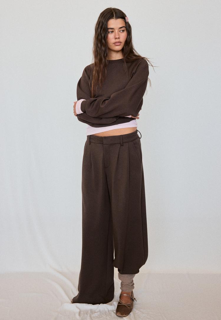 Stradivarius Puha, Szűkített Derekú Pulóver 0-401 Xl