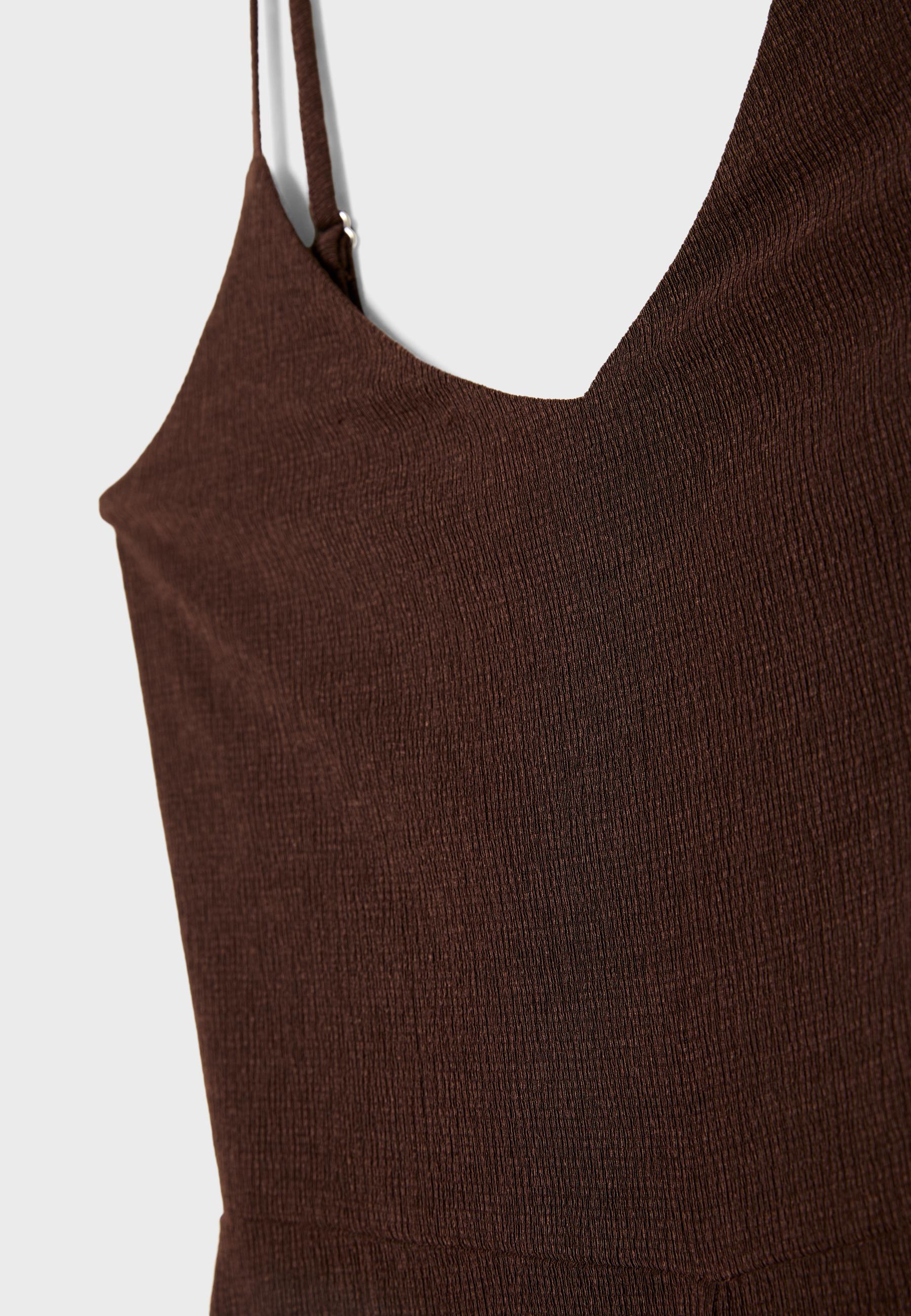 Flowing strappy jumpsuit — Brown