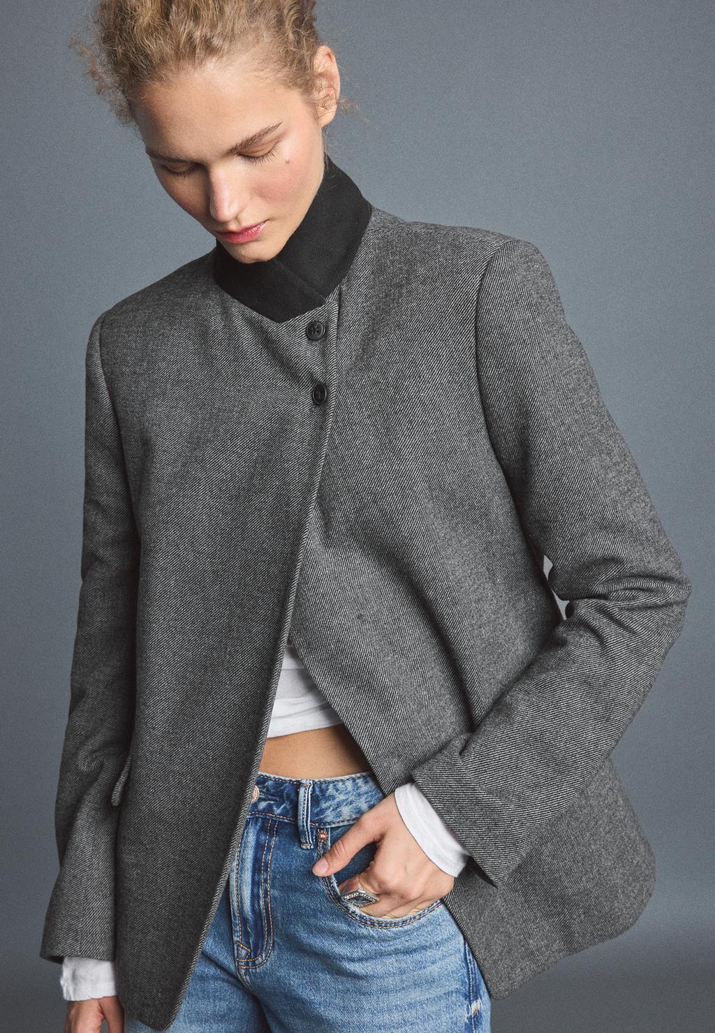 Stradivarius Asimmetrik blazer