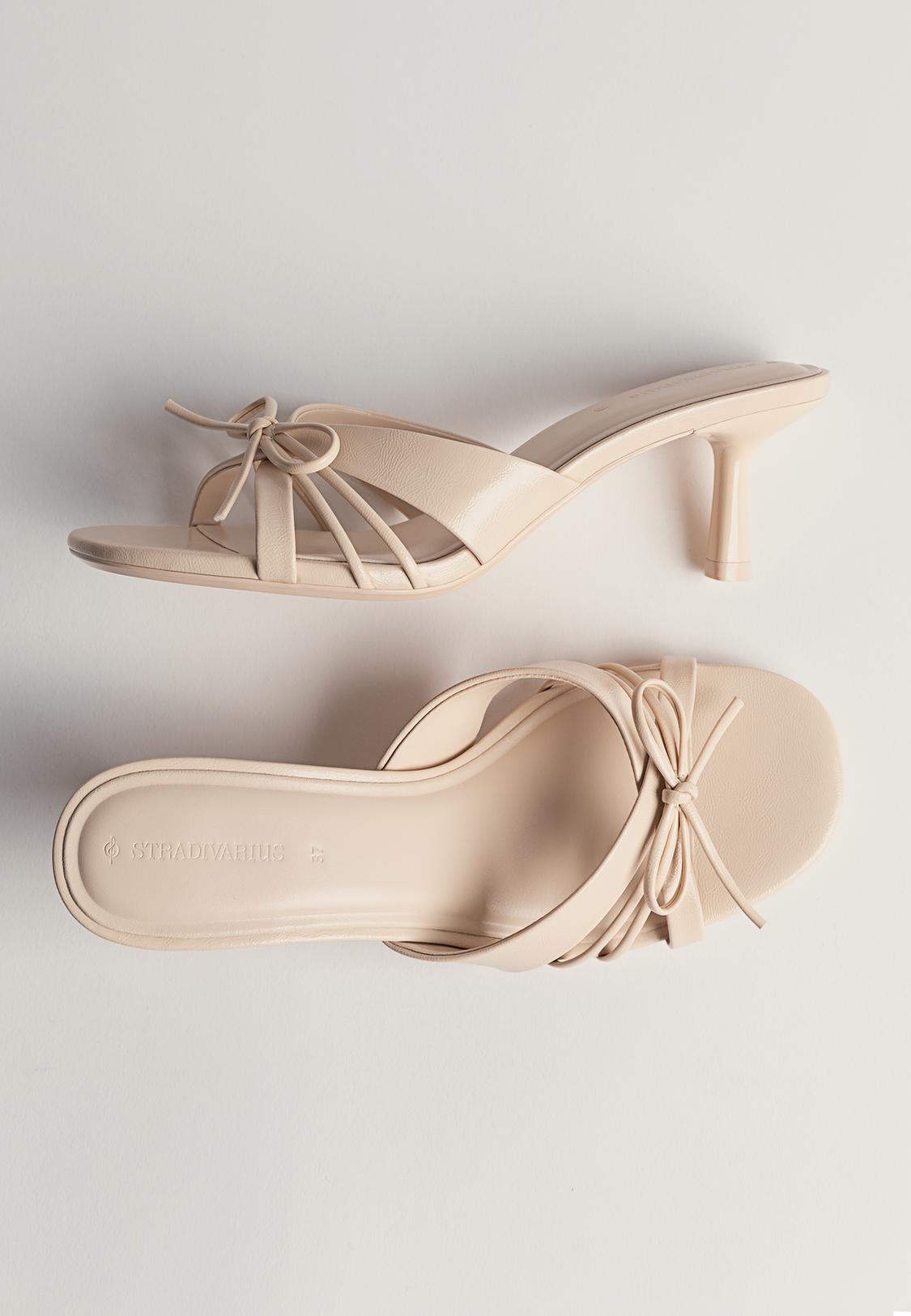 Sandalias Tallas Zapatos Stradivarius Sandalias Tacón Lazo