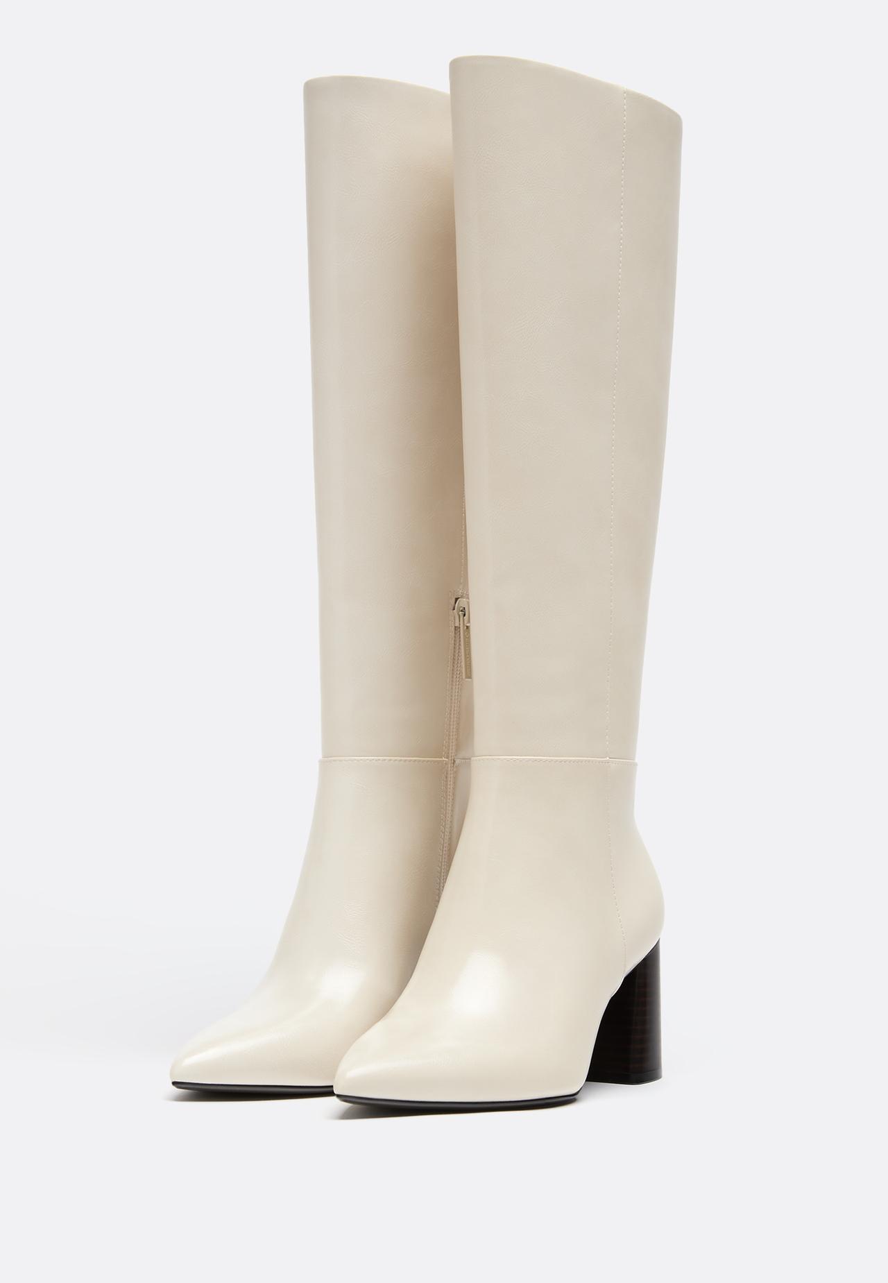High leg boots — ECRU