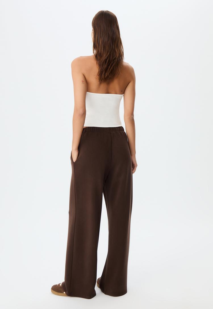pantalon wide leg nervio tacto suave