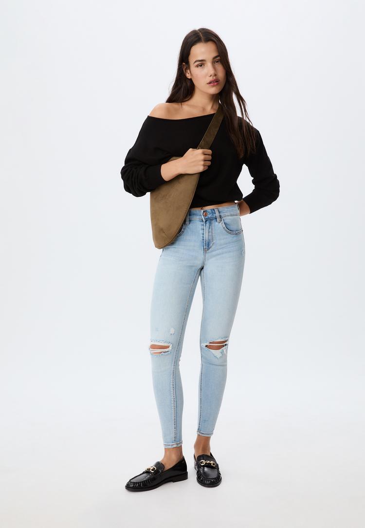 1420 dusuk bel skinny jean