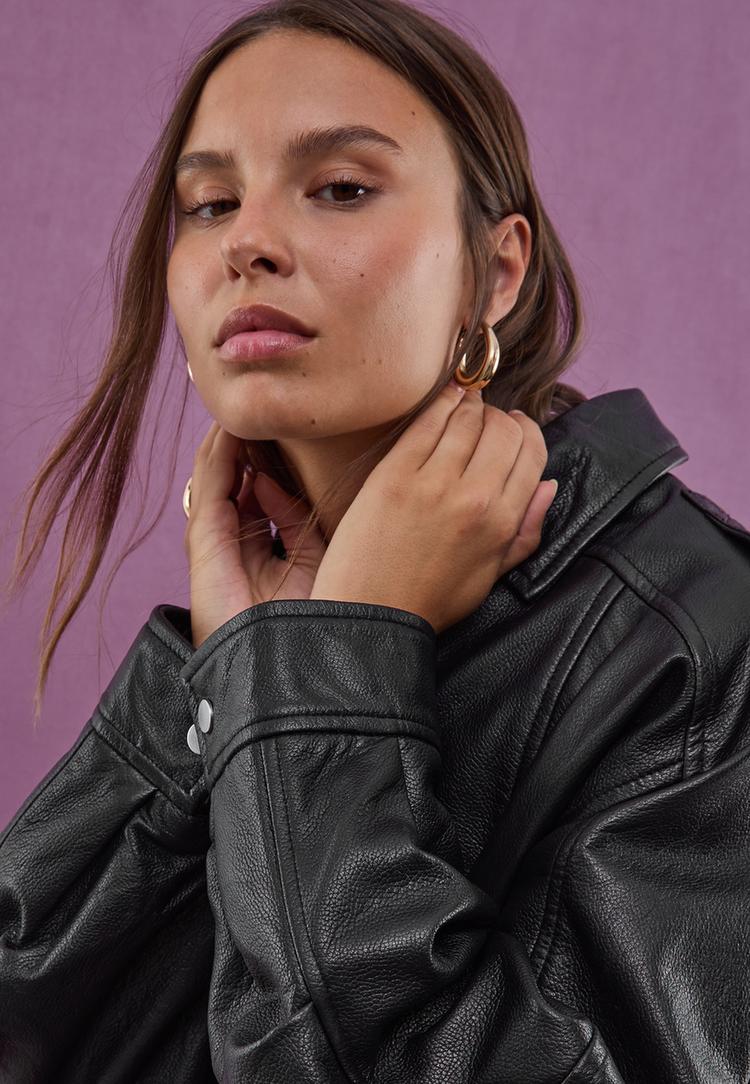 cazadora oversize 100 piel