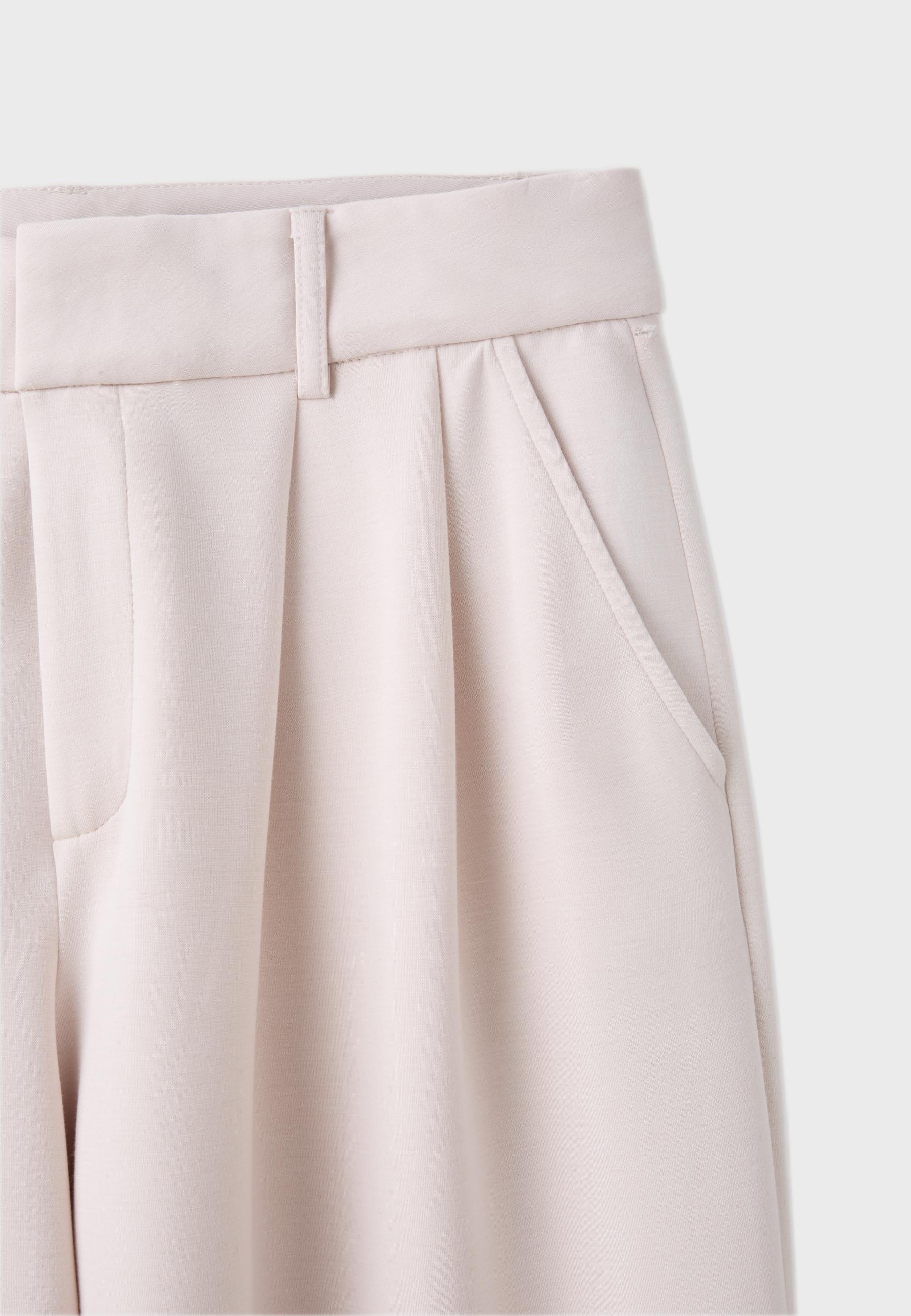 Soft-touch smart trousers — Stone