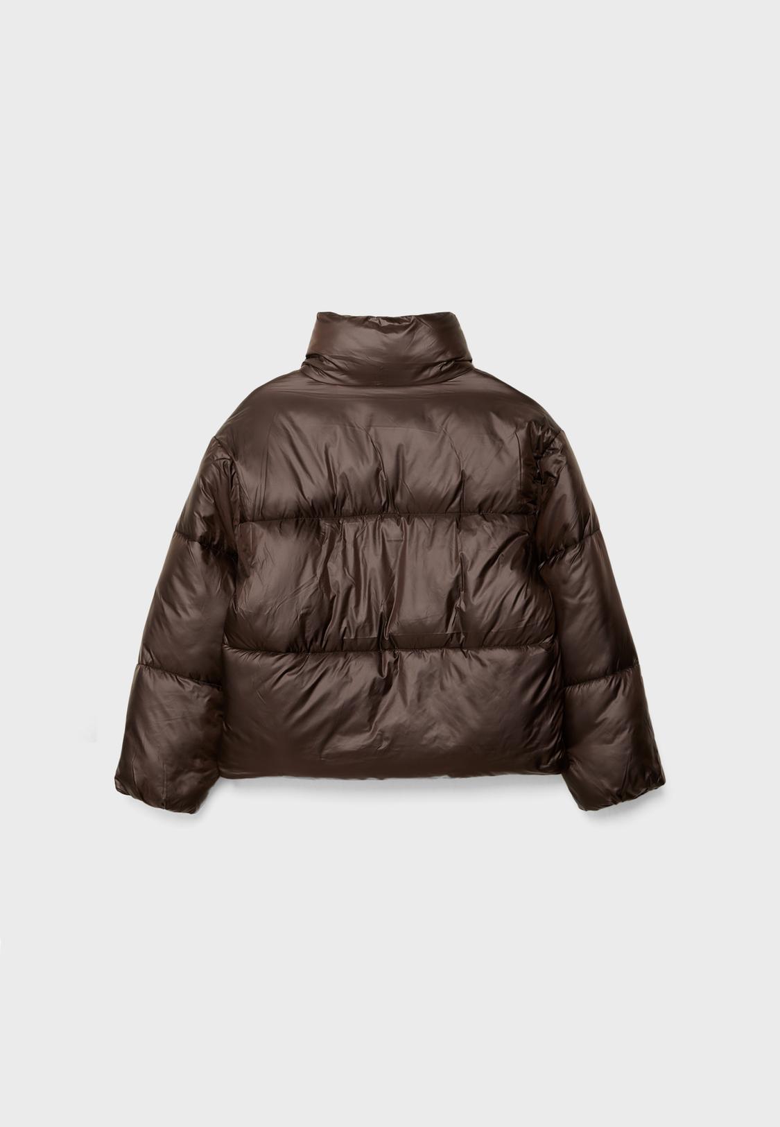 Satin-effect puffer jacket Women's fashion Stradivarius Jordan