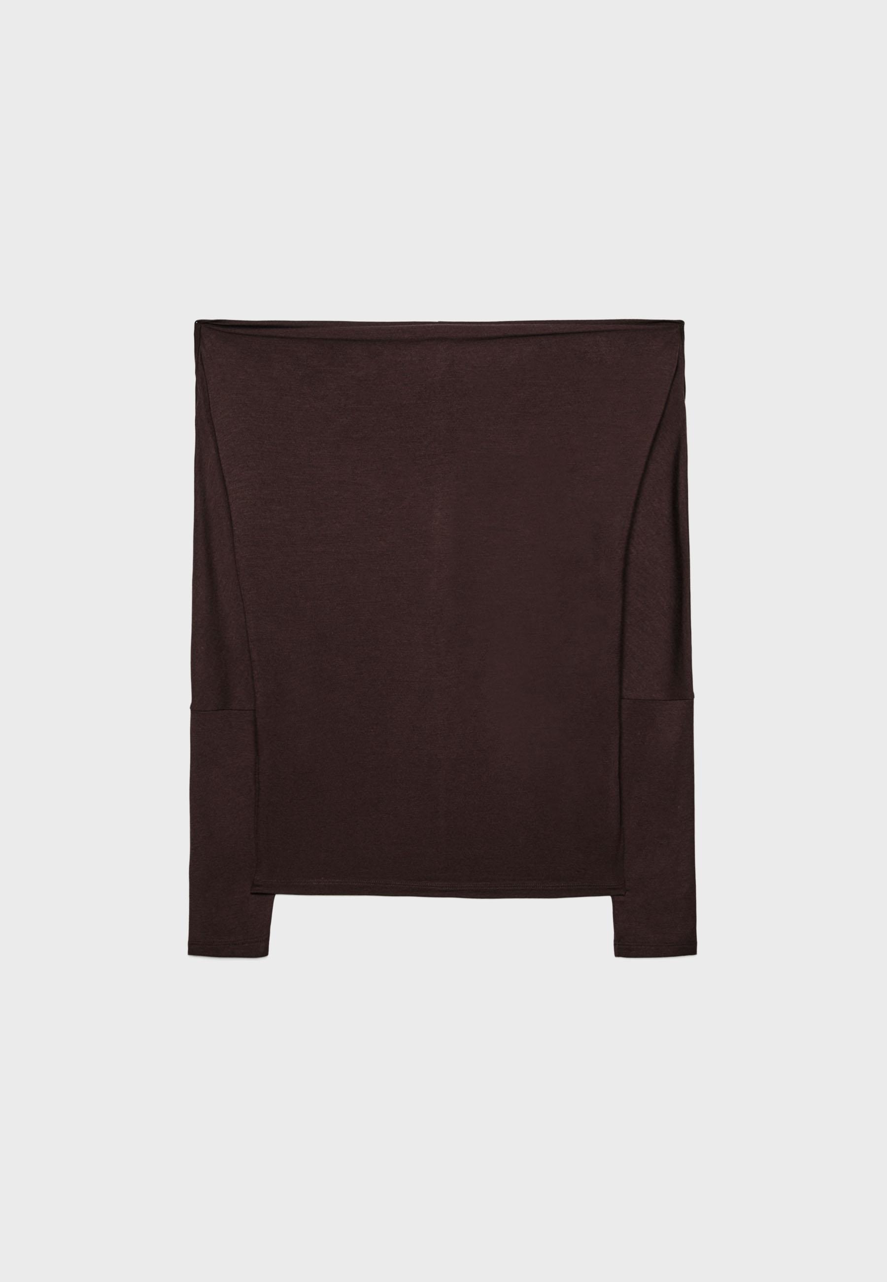 Asymmetric modal top — Brown