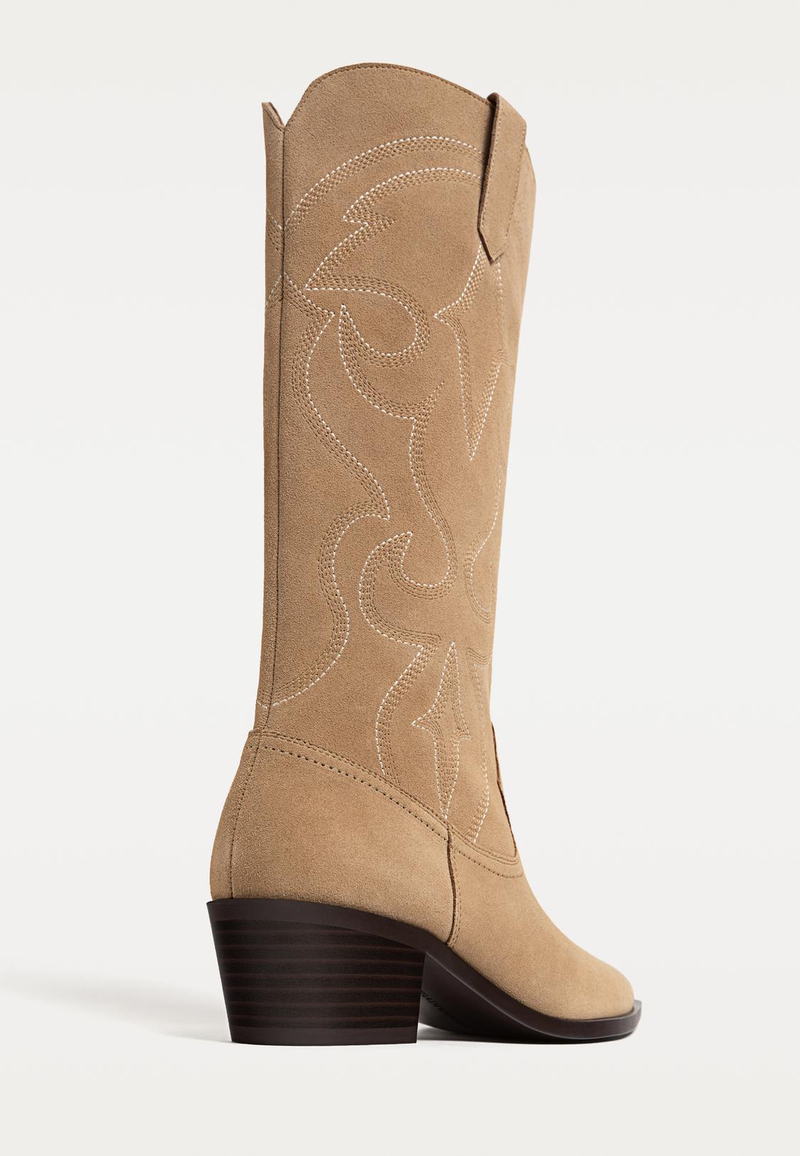 Springfield Botines Mustang Mujer 2021 Botas Cowboy Botas Serraje