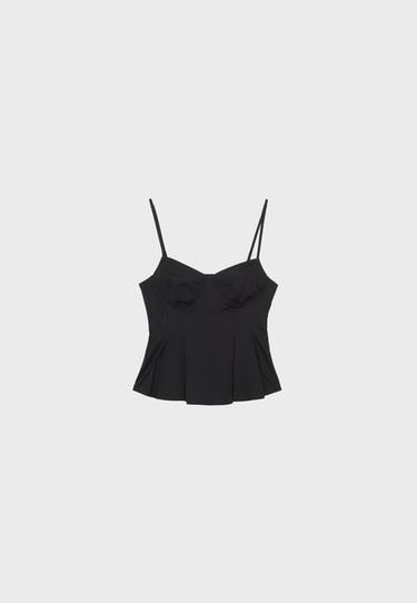 Fitted pleated top — Black 5