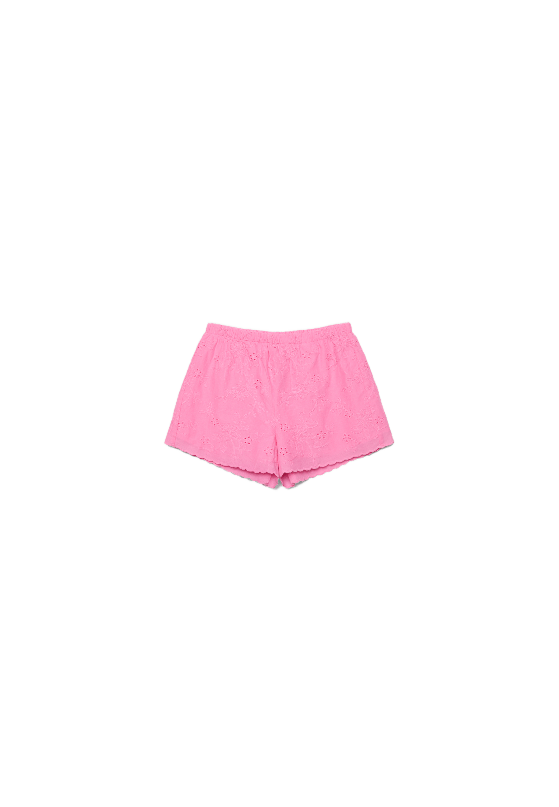 Embroidered shorts — Bubblegum pink