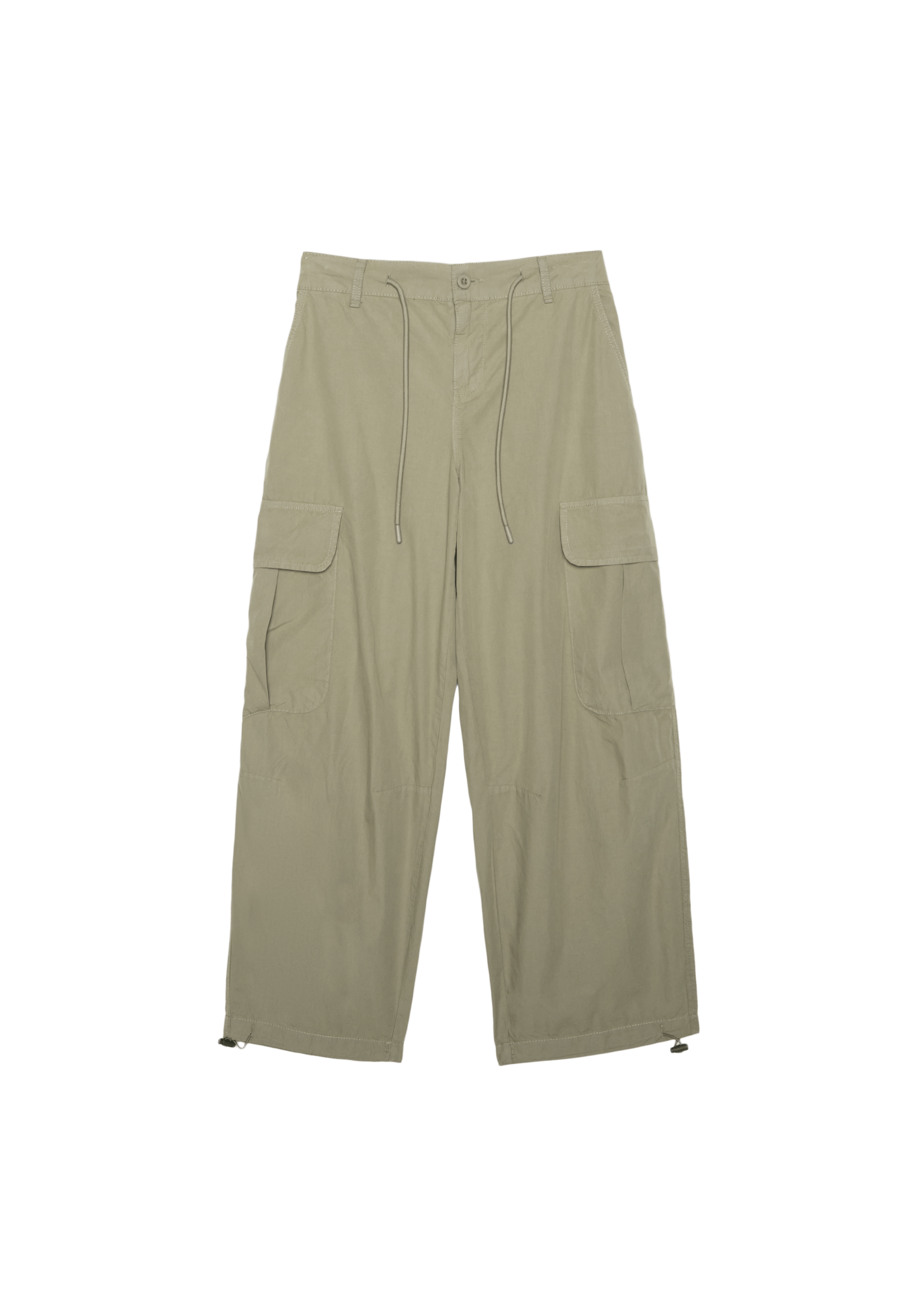 Poplin cargo trousers — Khaki
