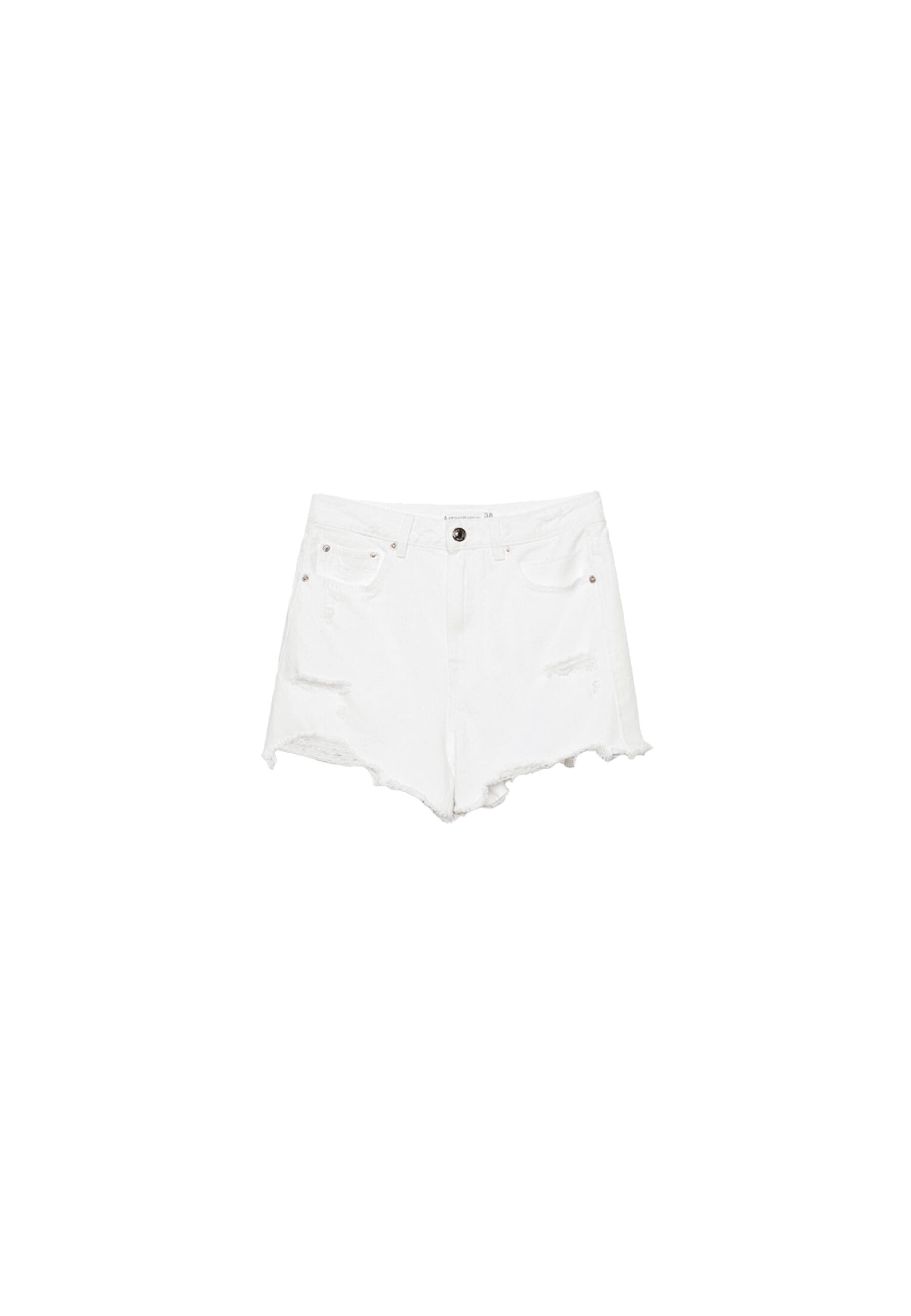 D75 distressed denim şort - Görsel 14