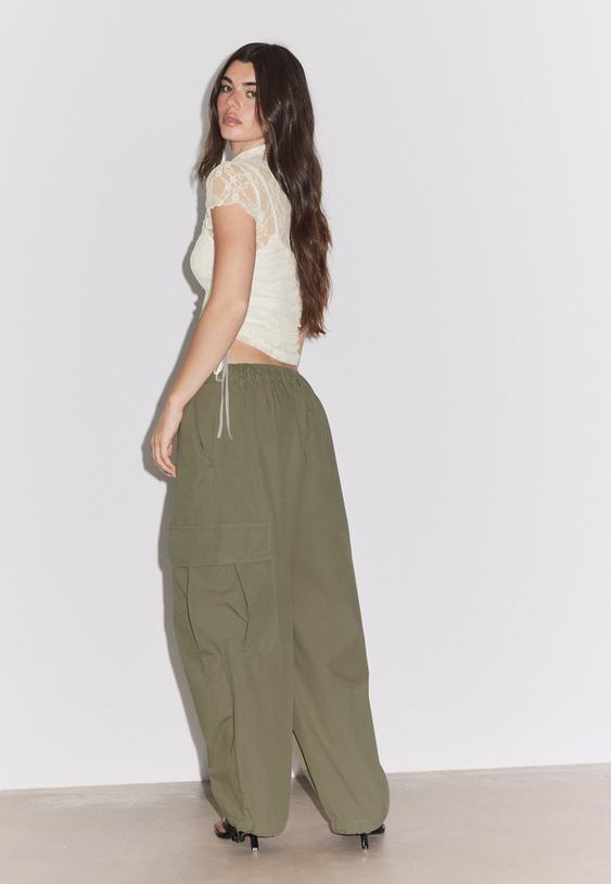poplin kargo pantolon