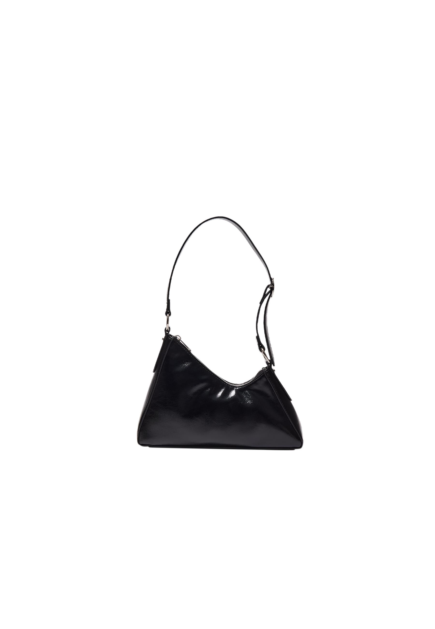Irregular mini shoulder bag — Black