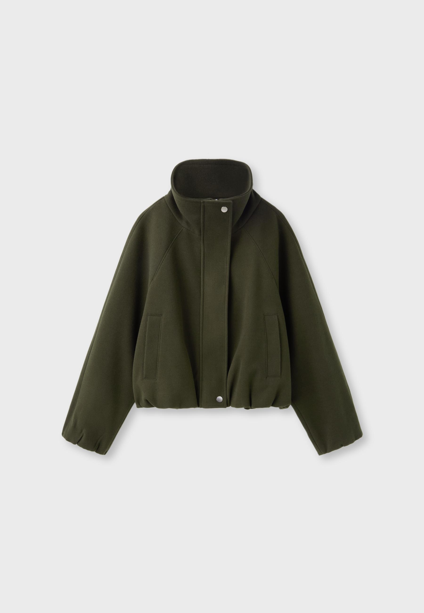 Soft-touch bomber jacket — Khaki