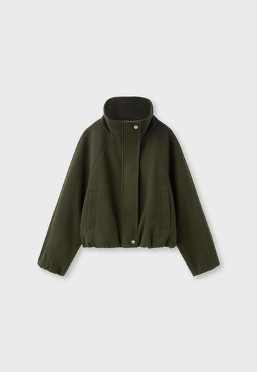 Soft-touch balloon jacket — Khaki 7