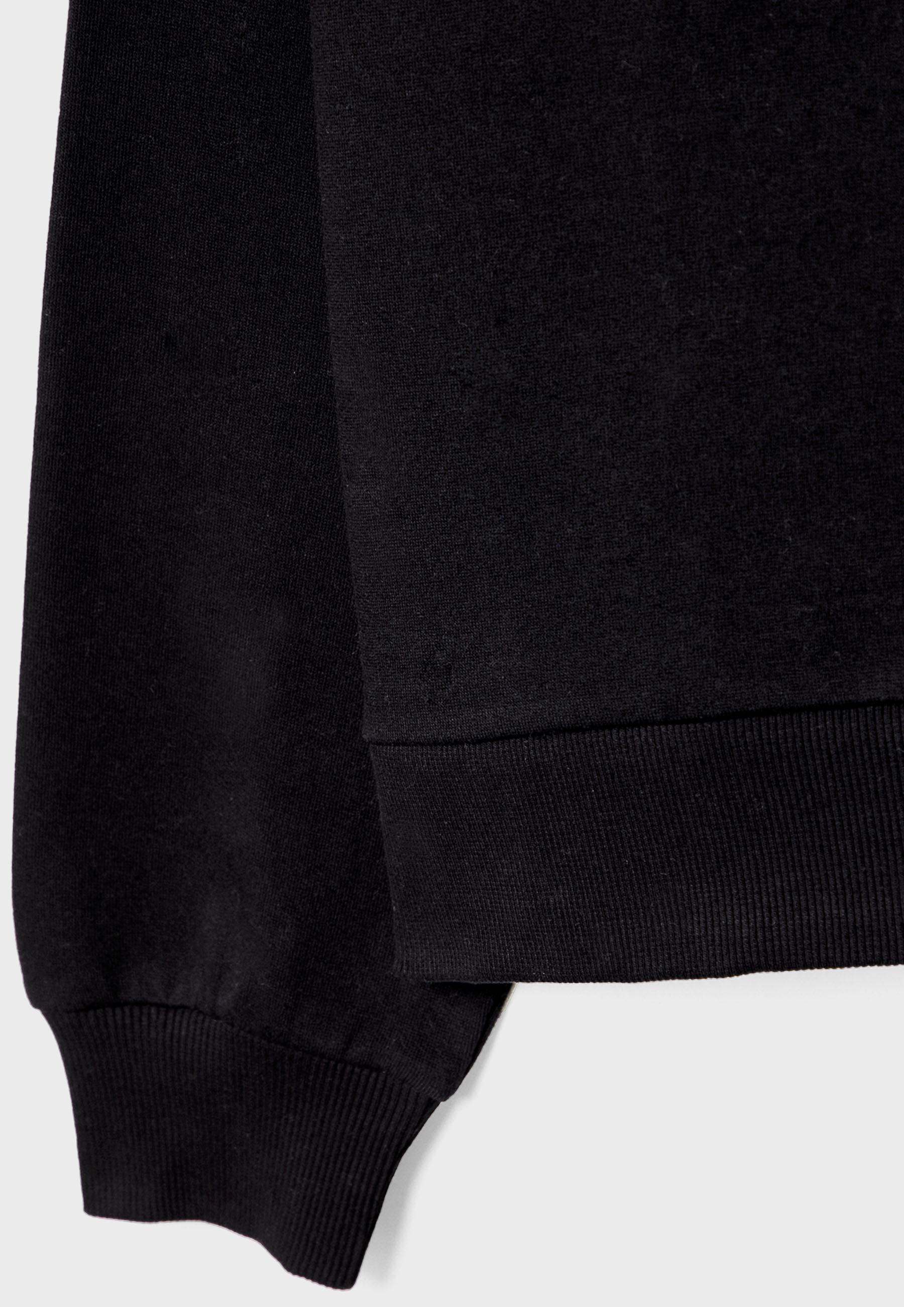 Basic off-the-shoulder sweatshirt — Black