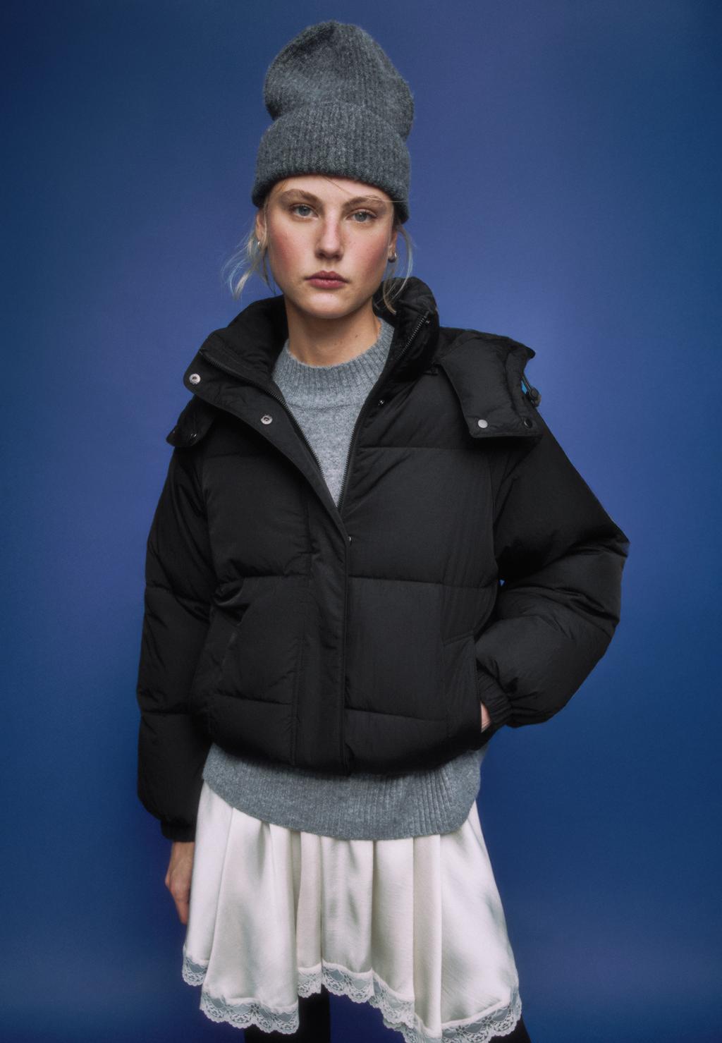 Pikowana kurtka z Kapturem