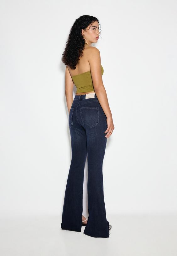 d74 jeans flare slit