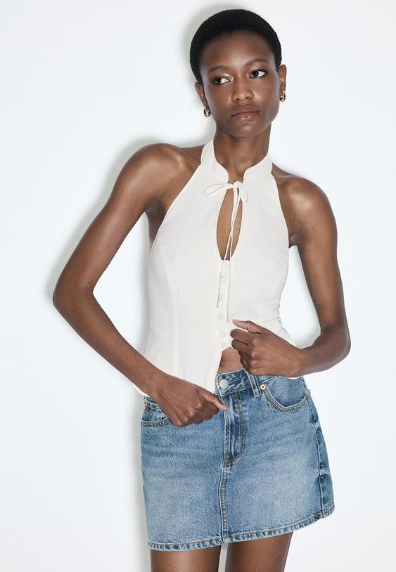 D60 Mini denim etek - Görsel 6