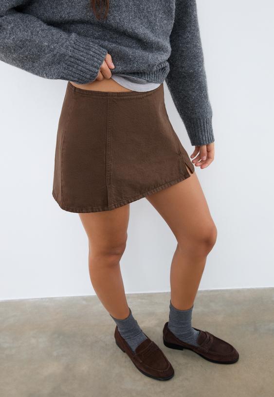 falda pantalon mini aberturas