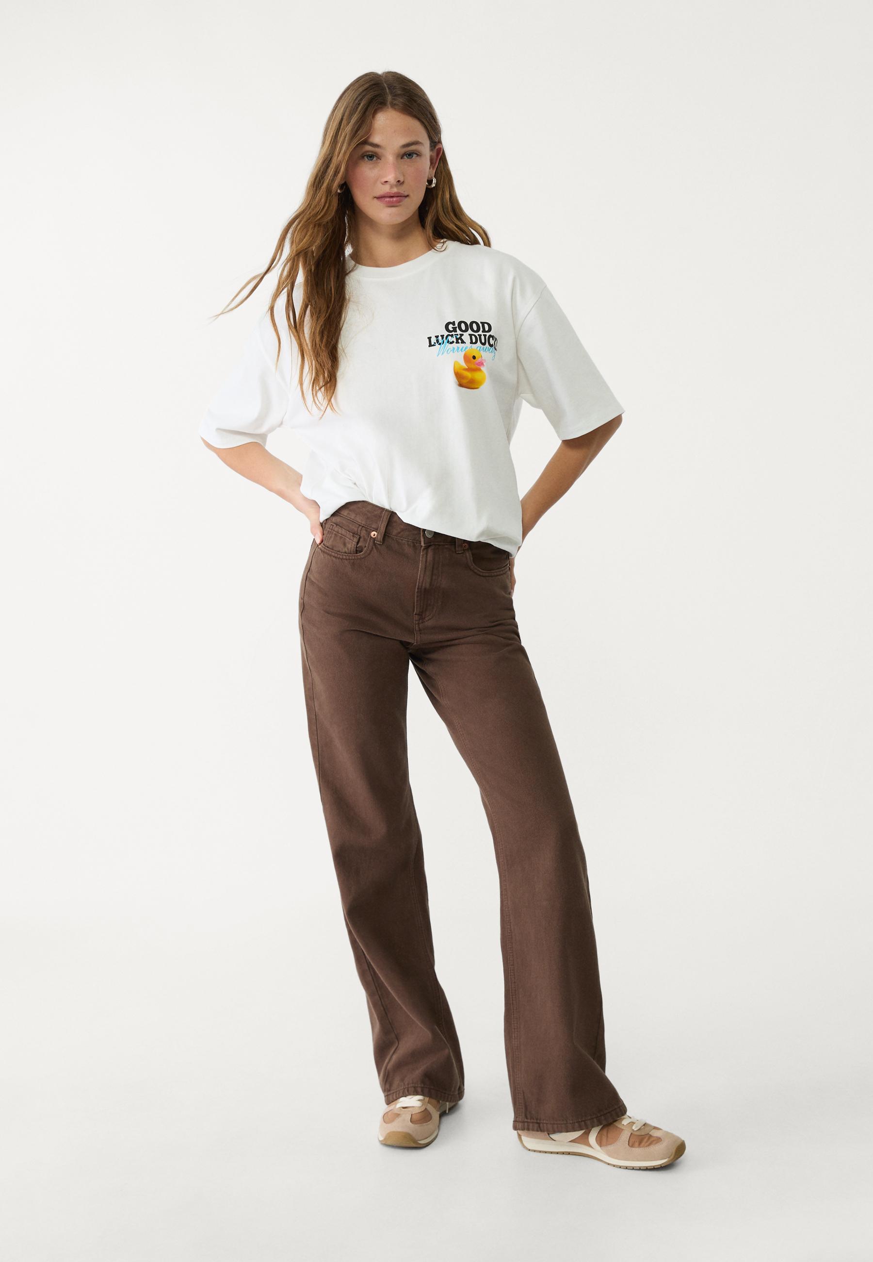 Oversize heavy cotton duckling T-shirt - Women's fashion