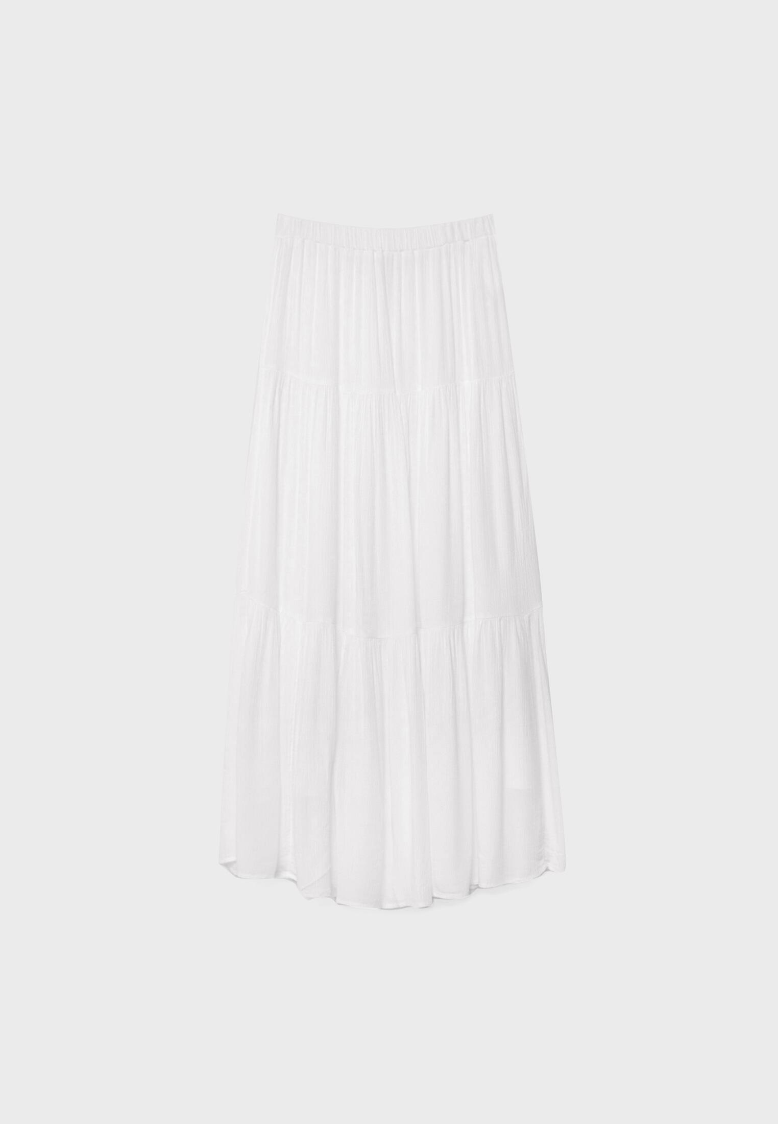 Boho midi skirt — White
