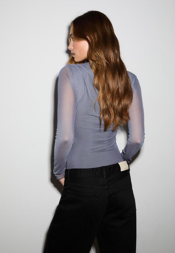 body en tulle fronce