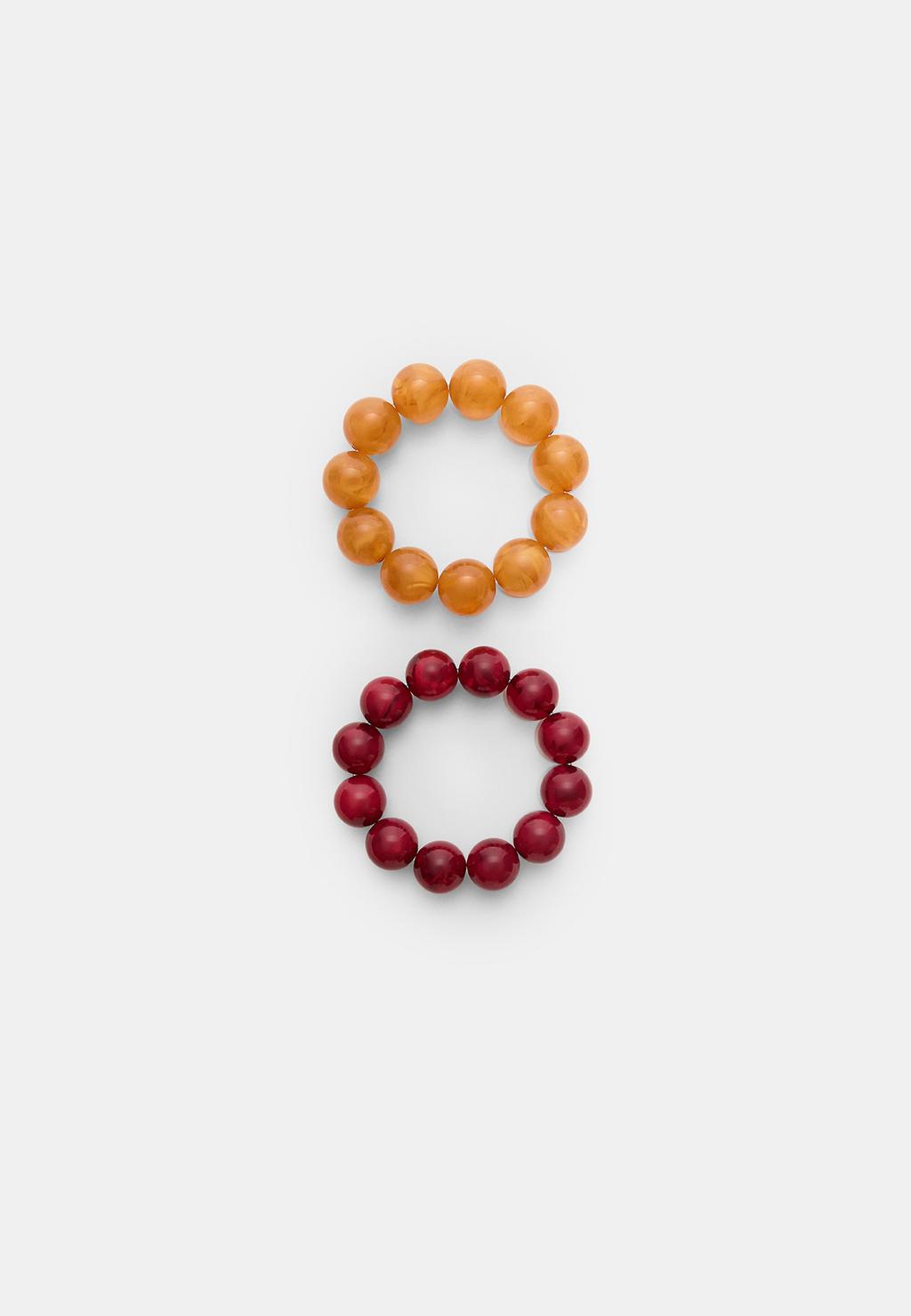 Lot de 2 bracelets à perles