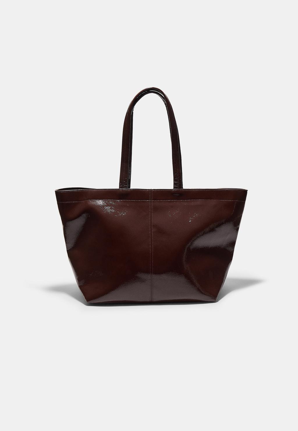 Bolso shopper efecto piel