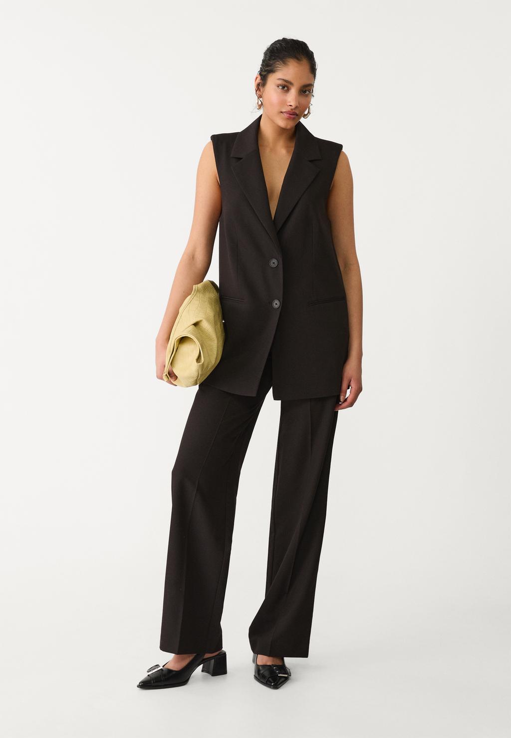 Smart straight-leg trousers