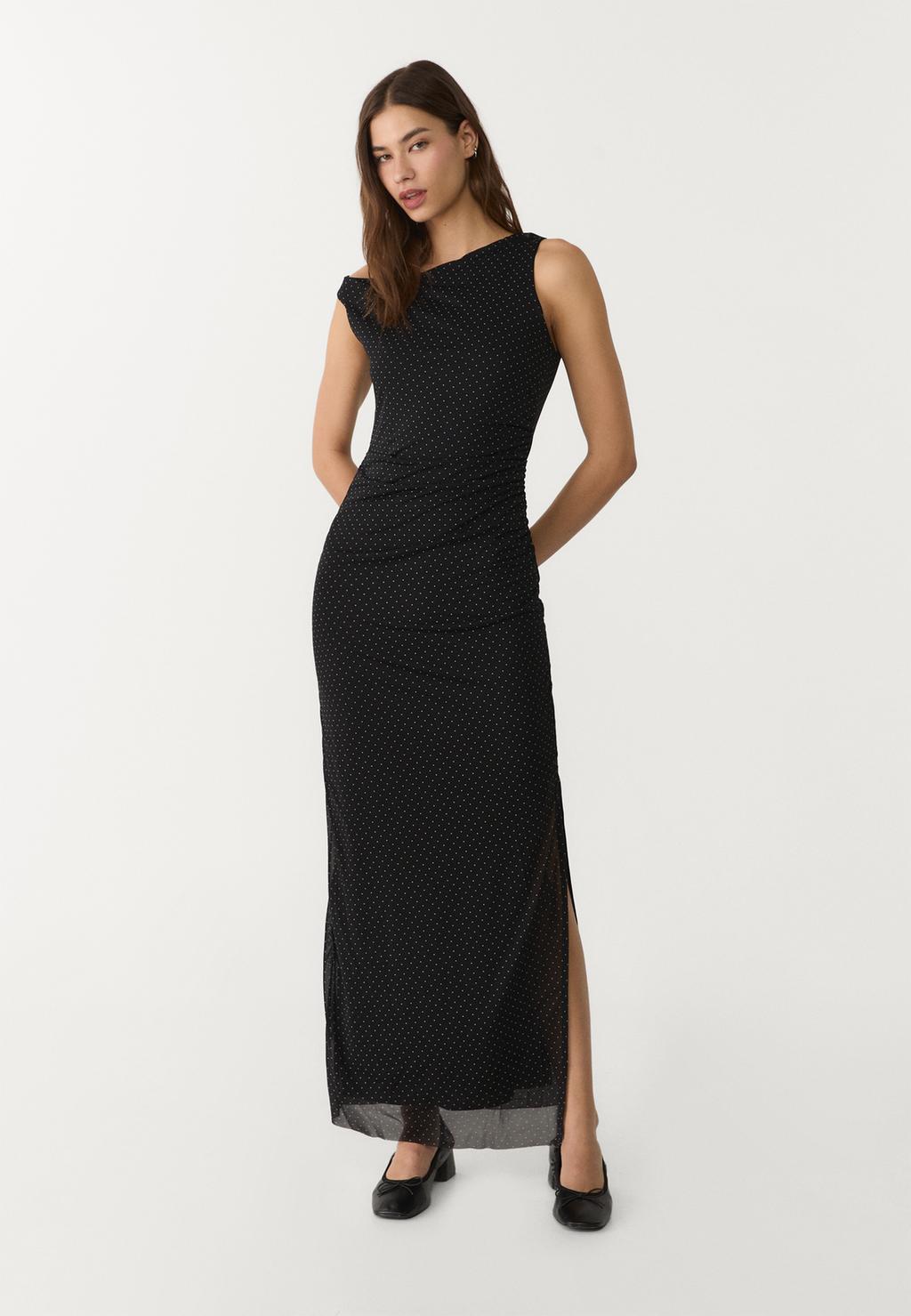 Asymmetric midi dress