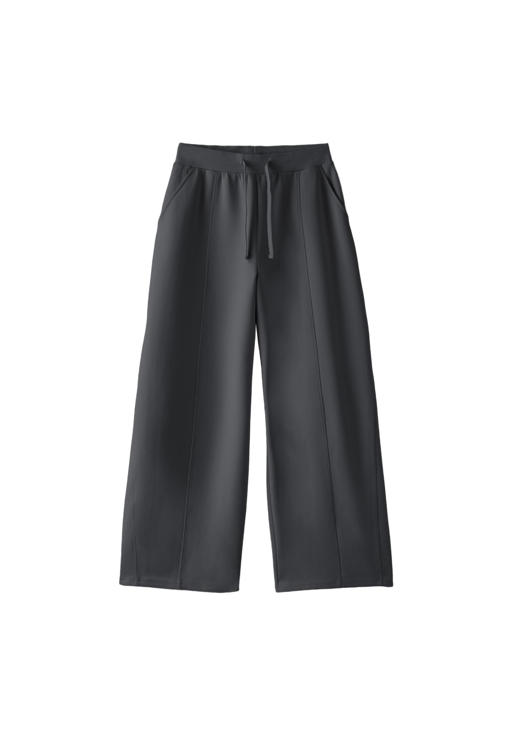 Wide-leg barrel jogger trousers — Dark grey