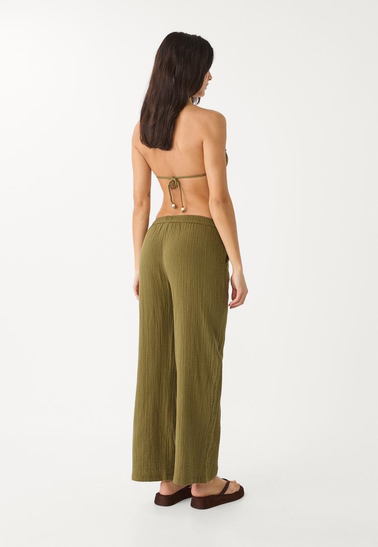 pantalon fluido cintura elastica