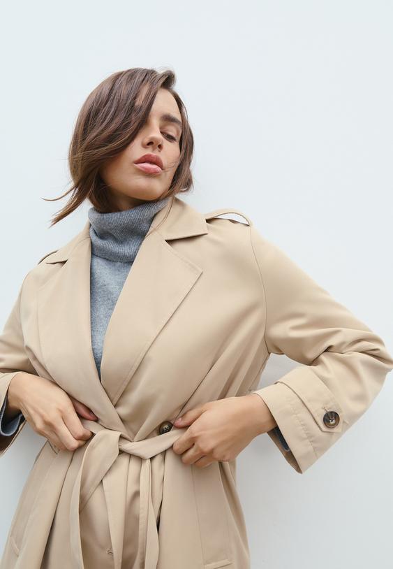 long flowing trench coat