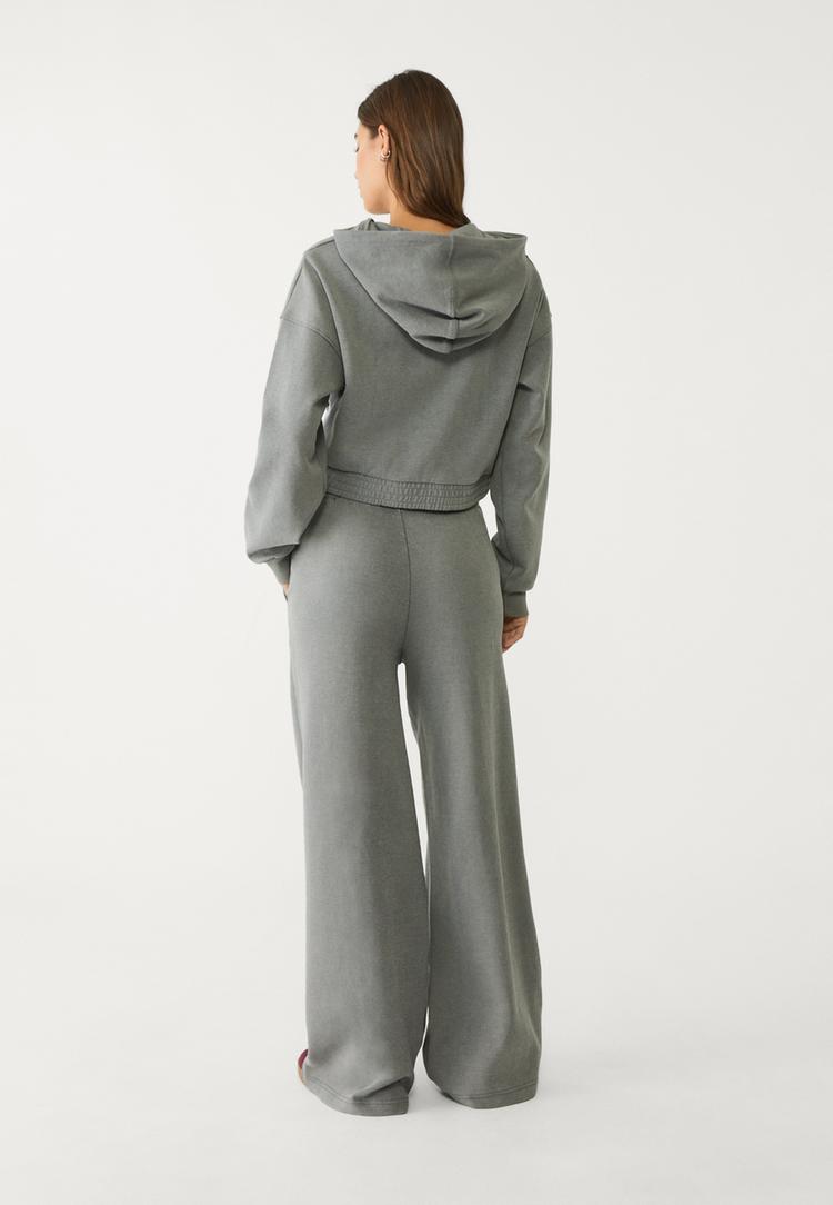 pantalon wide leg tacto suave