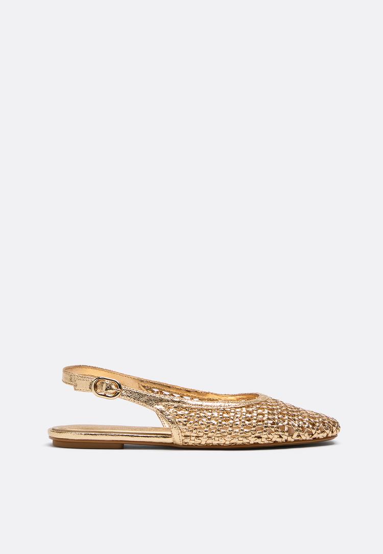 zapatos planos tipo espartena trenzada