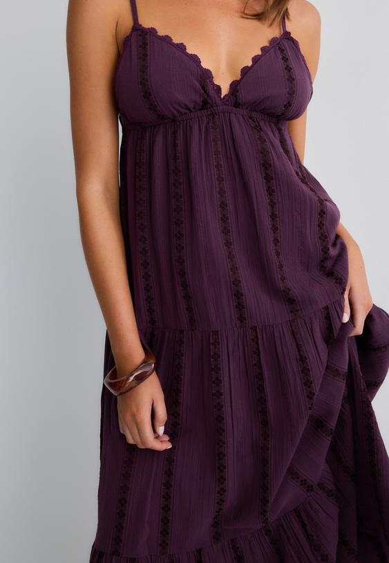 vestito lungo fluido scollo sulla schiena