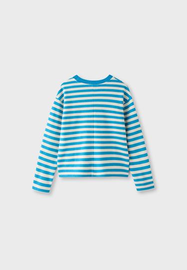 Knit round neck T-shirt — Turquoise 8