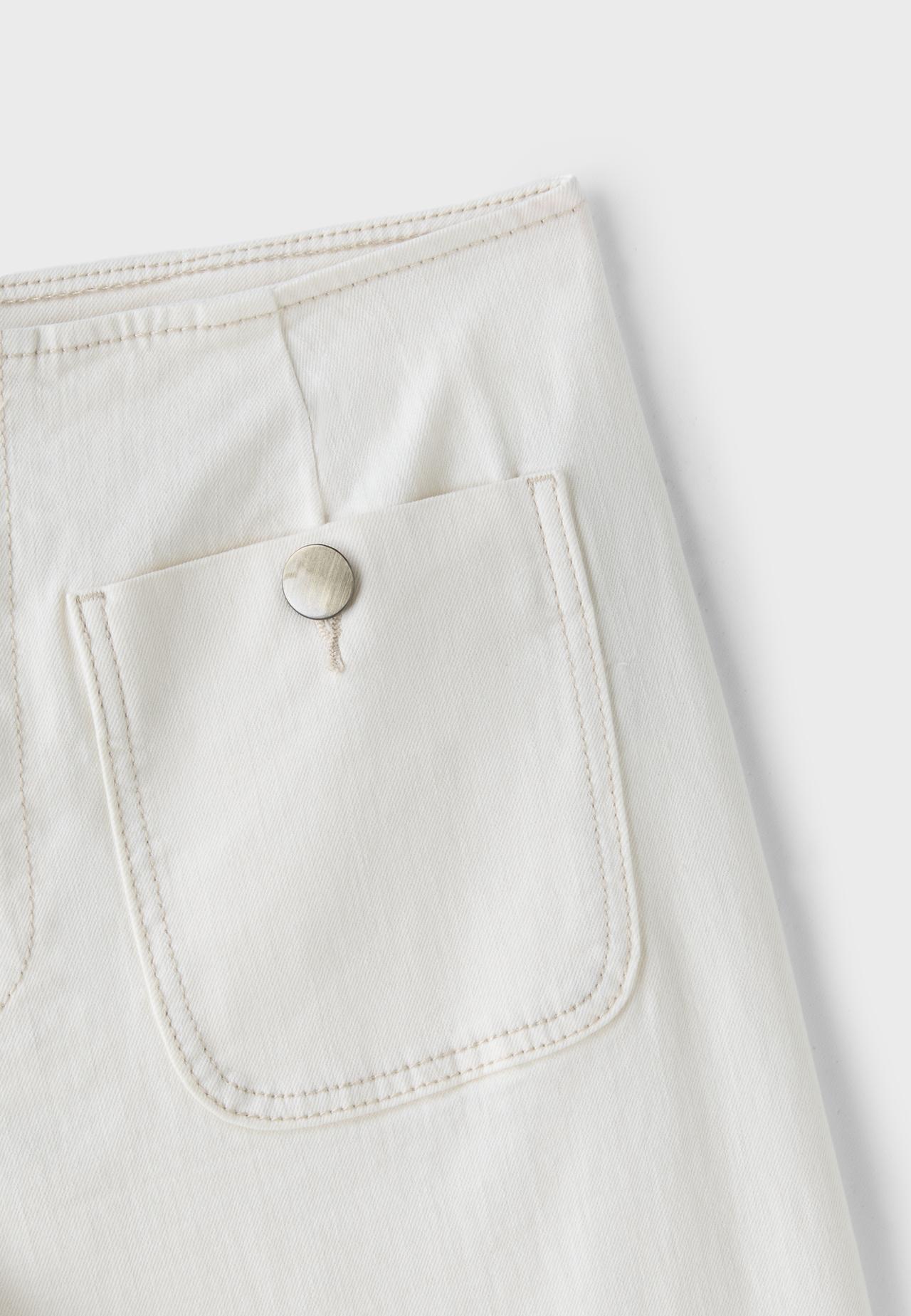 D77 Minimalist trousers with pockets — Vanilla