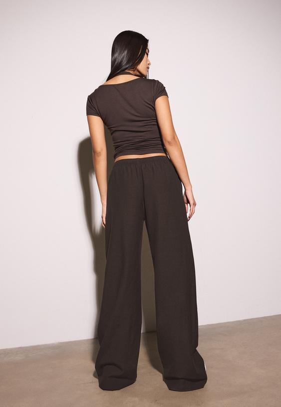 pantalon cordones con lino