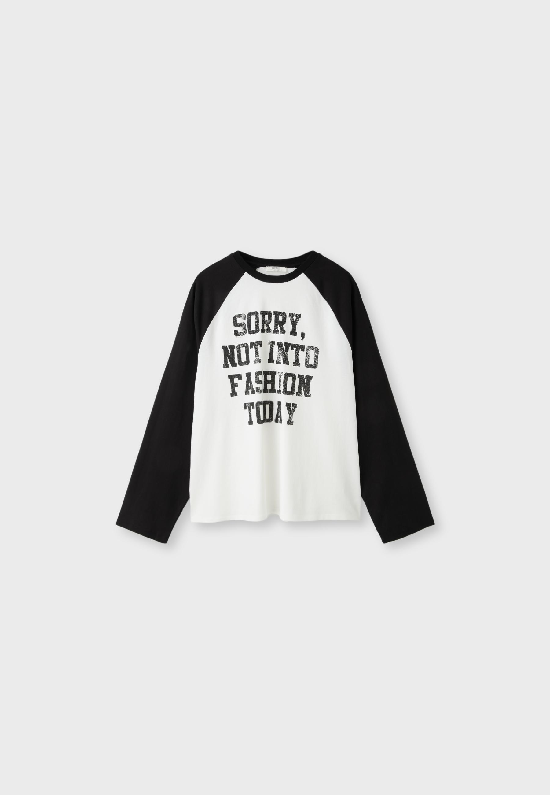 Long sleeve positional raglan T-shirt — Black